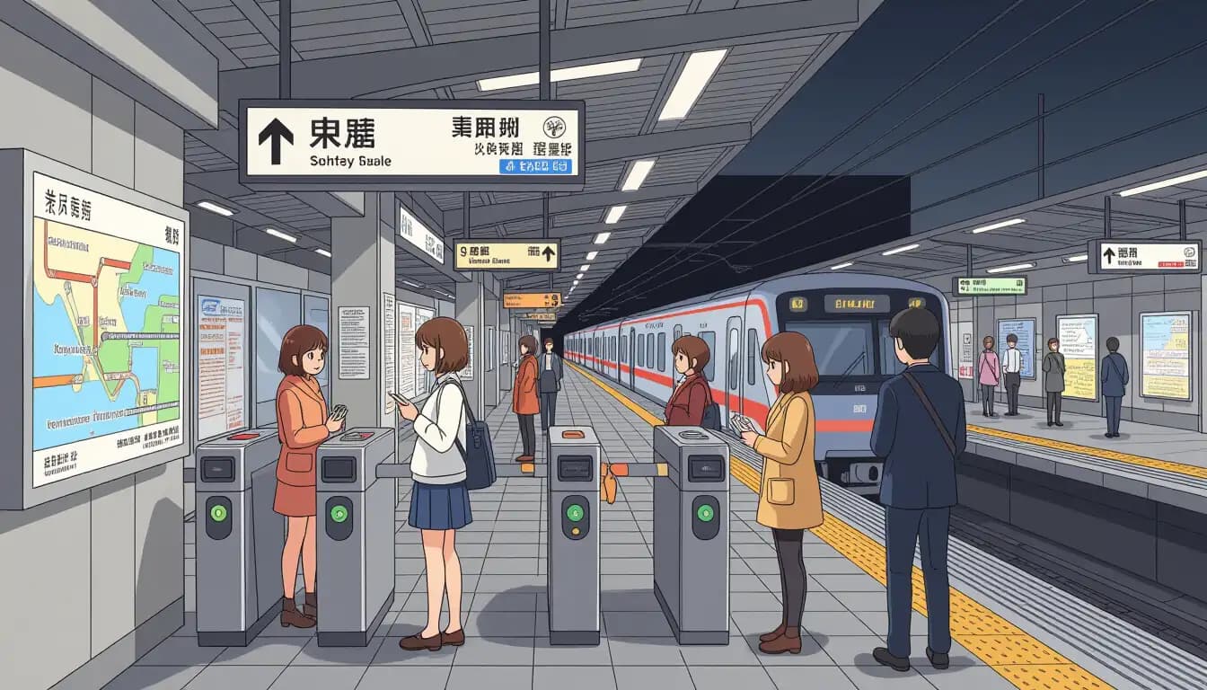 電車・地下鉄の乗り方と路線図の読み方